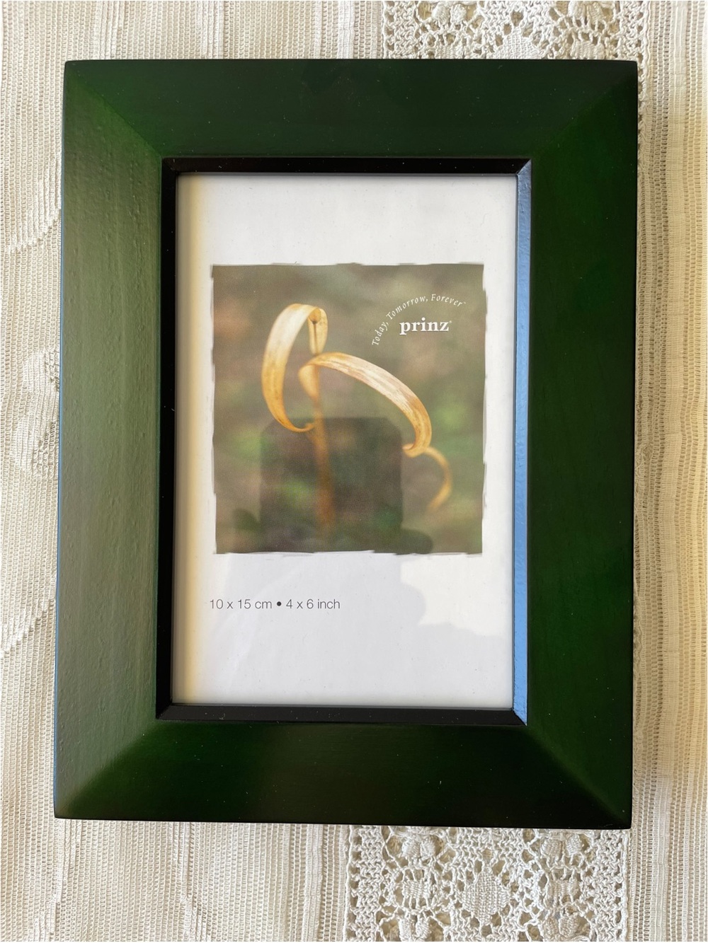 PRINZ 4x6 Dark Green Wood Picture Frame Wide Sloped Border NIB 213-34